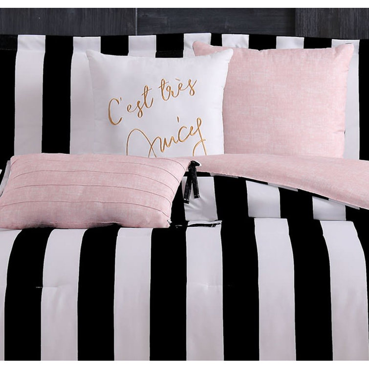 Juicy Couture Cabana Stripe Silky Reversible Comforter Set